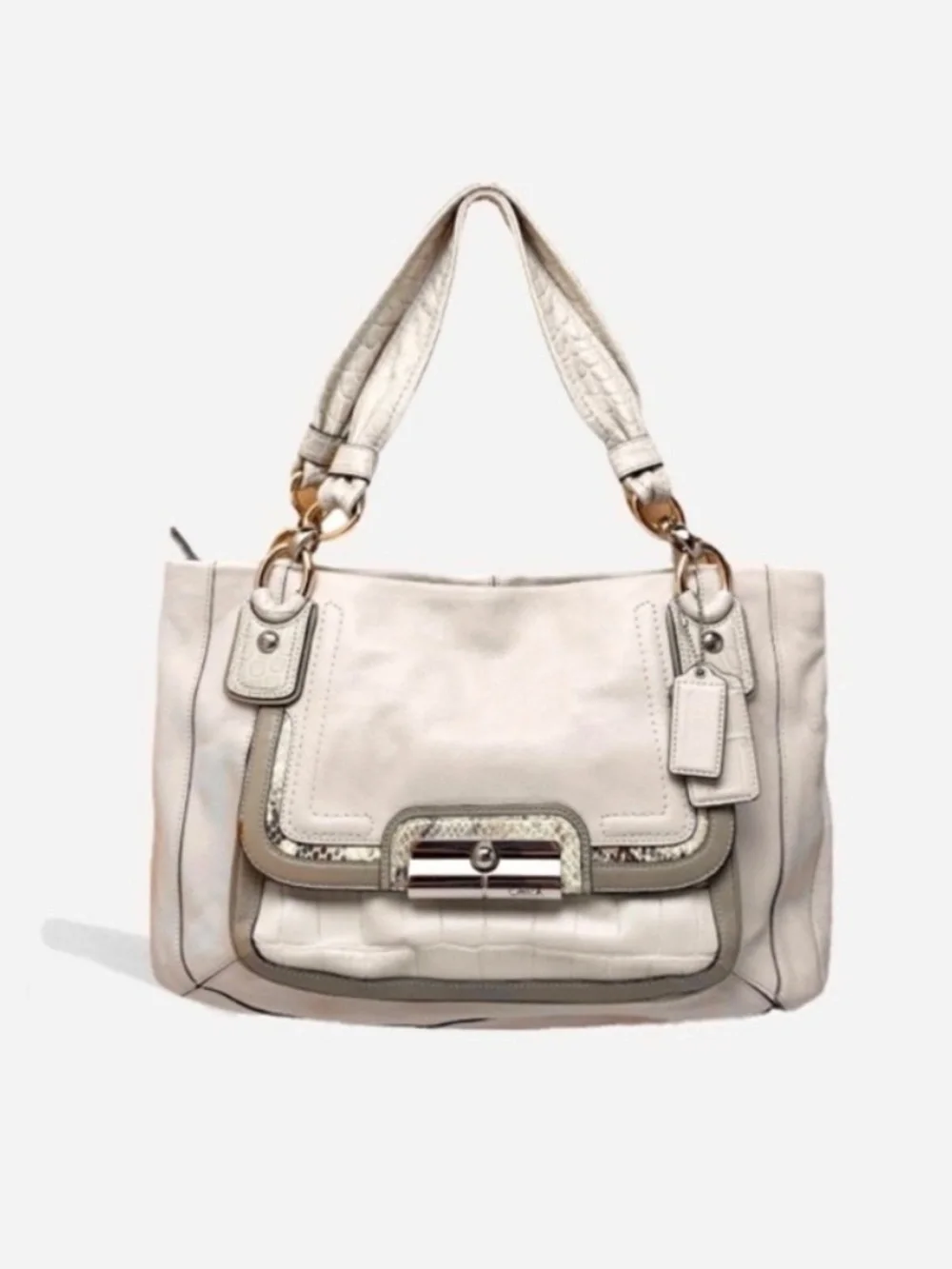 Coach Kristin Spectator Leather East West Zip Tote